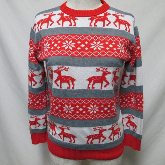 Camii Mia Boys Christmas Holiday Sweater Jumper ReindeerSize Sz Large Lg L